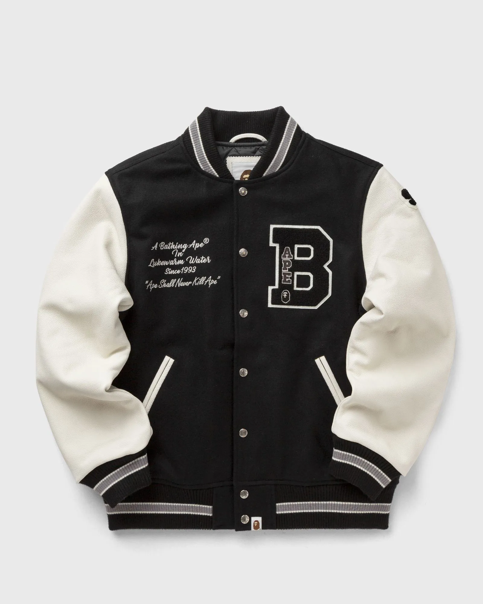 Bomberjacke BAPE Embroidery Varsity Jacket 001HJK801001MBLK