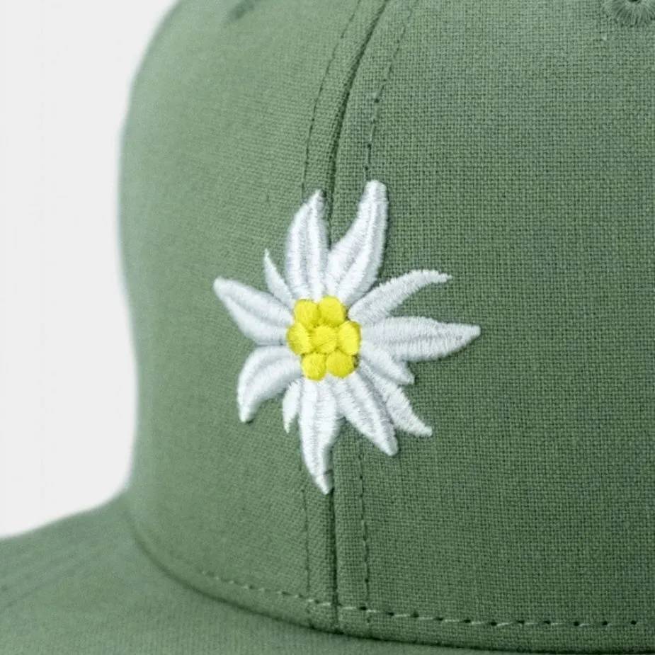 Cap "Edelweiß Leinen" - lindgrün (Snapback)