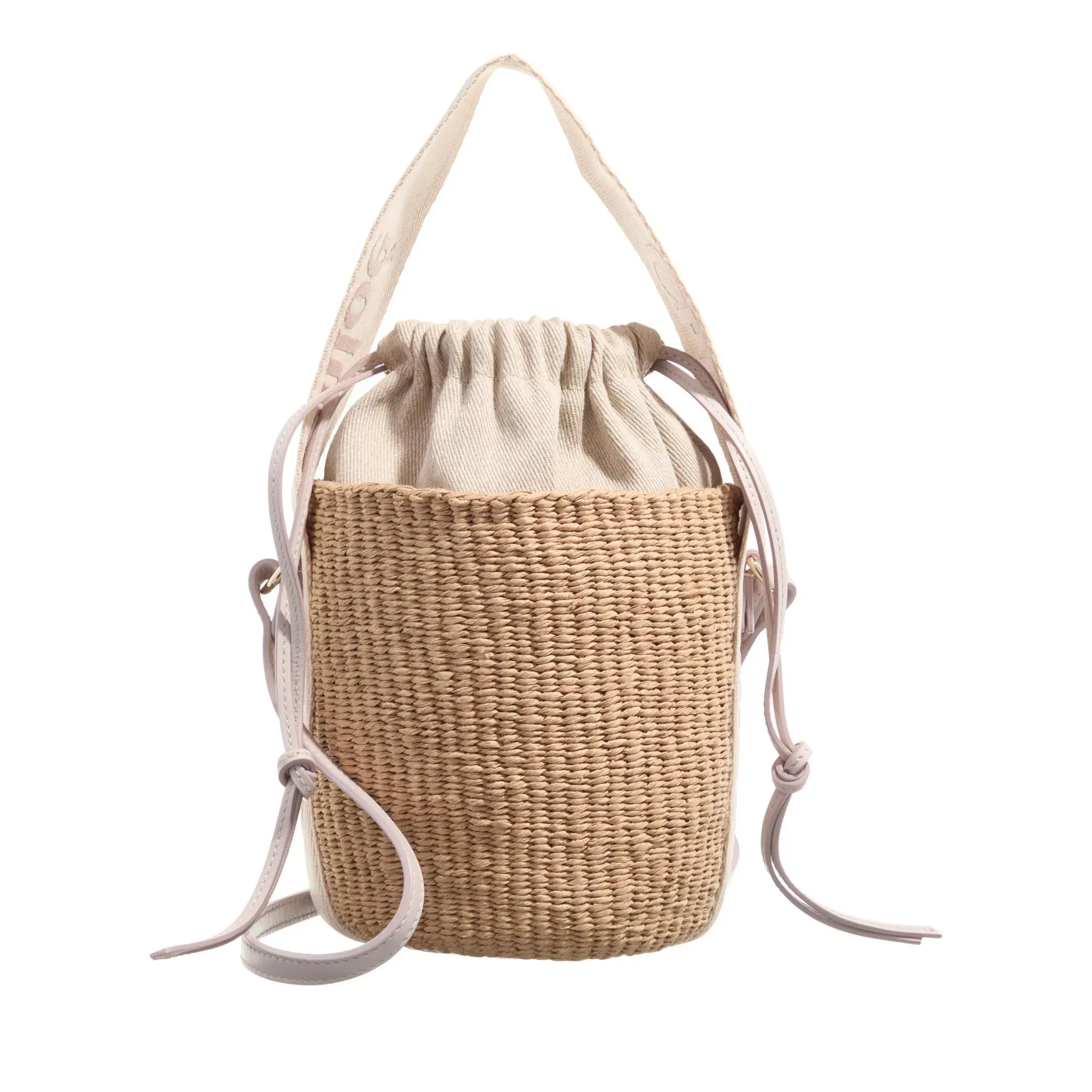   Chloé  Woody Drawstring Small Tote Bag Wild Grey  Bucket Bag 