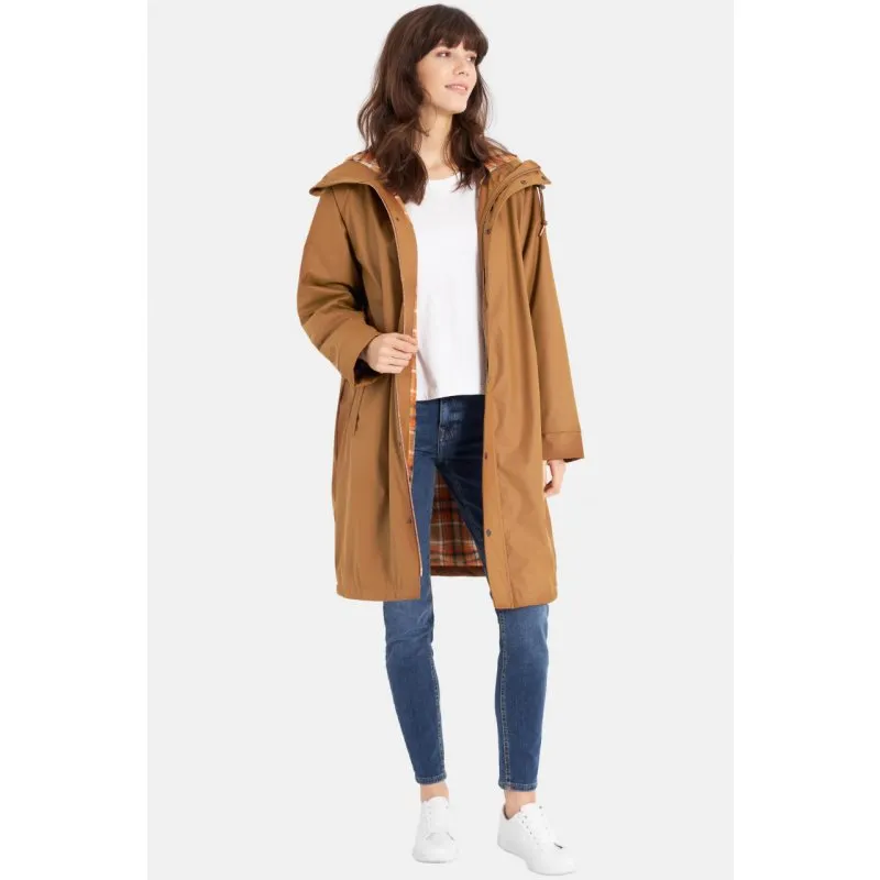 Derbe Damen Regenjacke Gefüttert Wittholm Ockerbraun