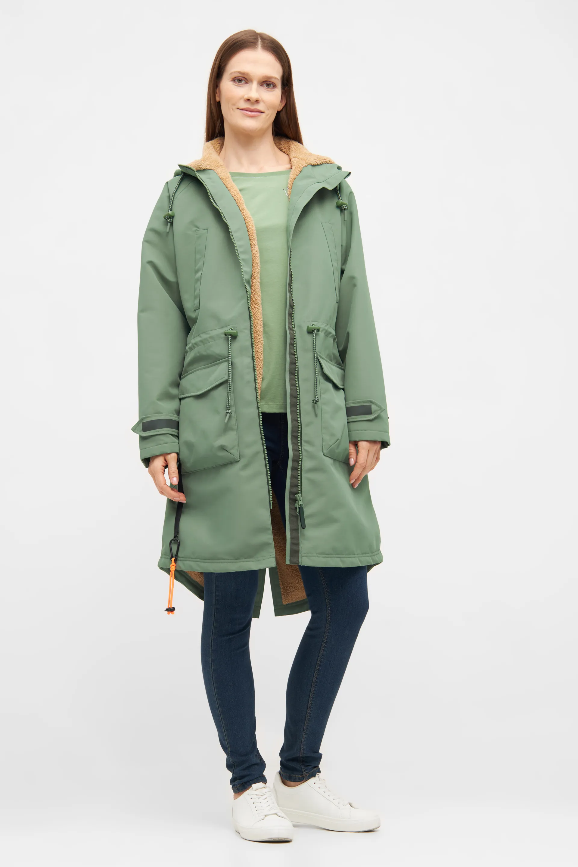Derbe Winter-Regenjacke Phoebholm Dog Damen Hellgrün Gefüttert Hundejacke