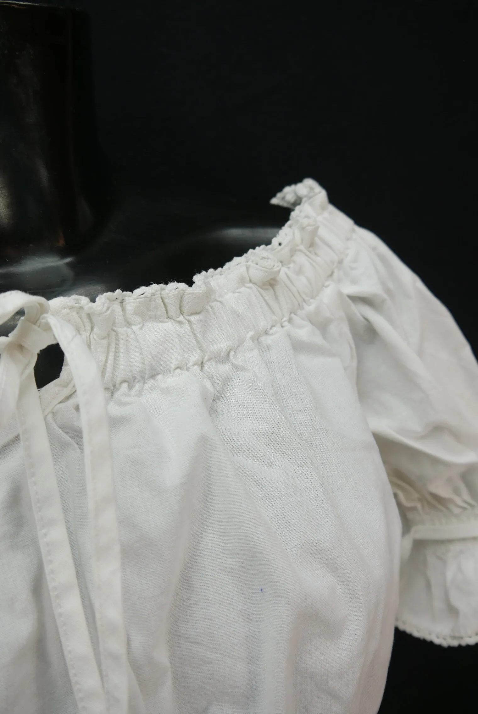 Gr.38 Dirndlbluse weiß Bluse für Dirndl Siebenstein Baumwolle mit Spitze B10530