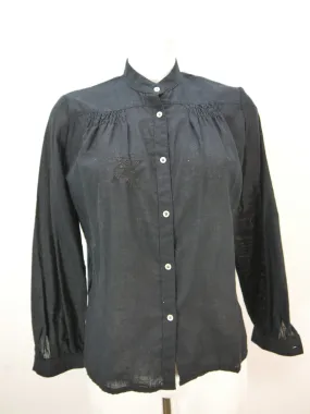 Gr.38 Trachtenbluse schwarz Bluse für Dirndl Rauter mit Stickerei TB9321