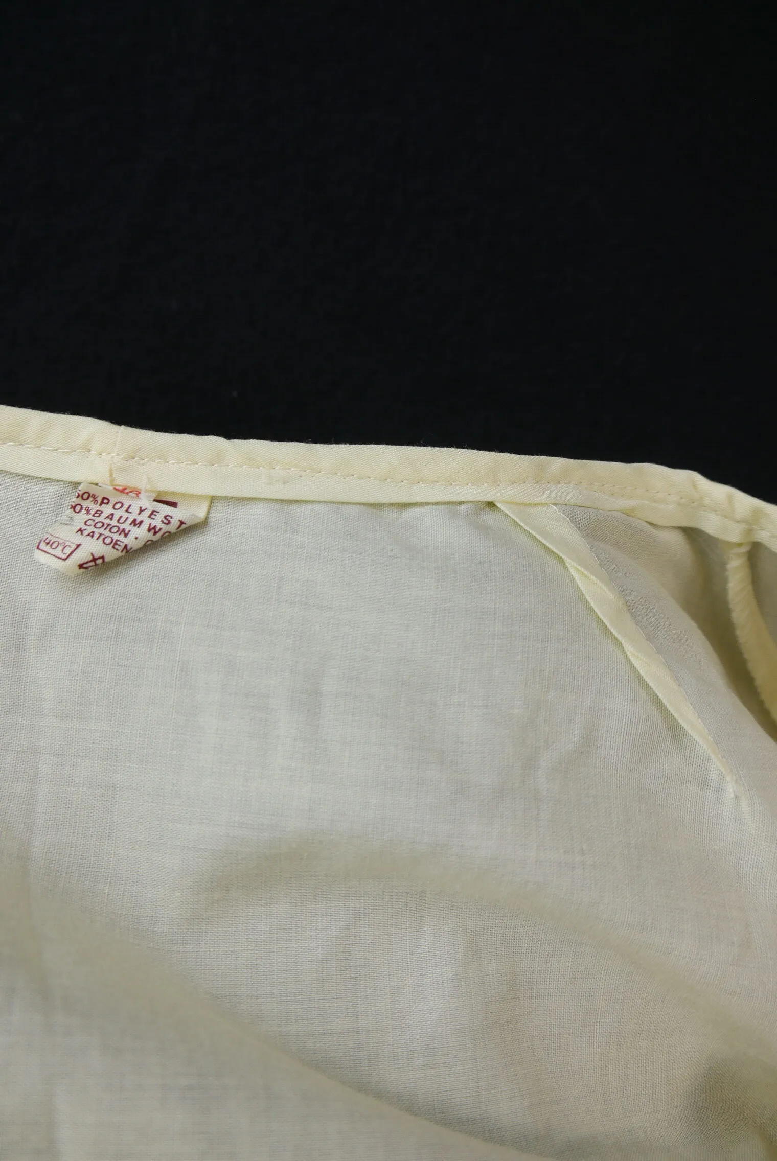 Gr.46 Dirndlbluse creme Bluse für Dirndl Diolen Baumwollmischung Spitze B10590