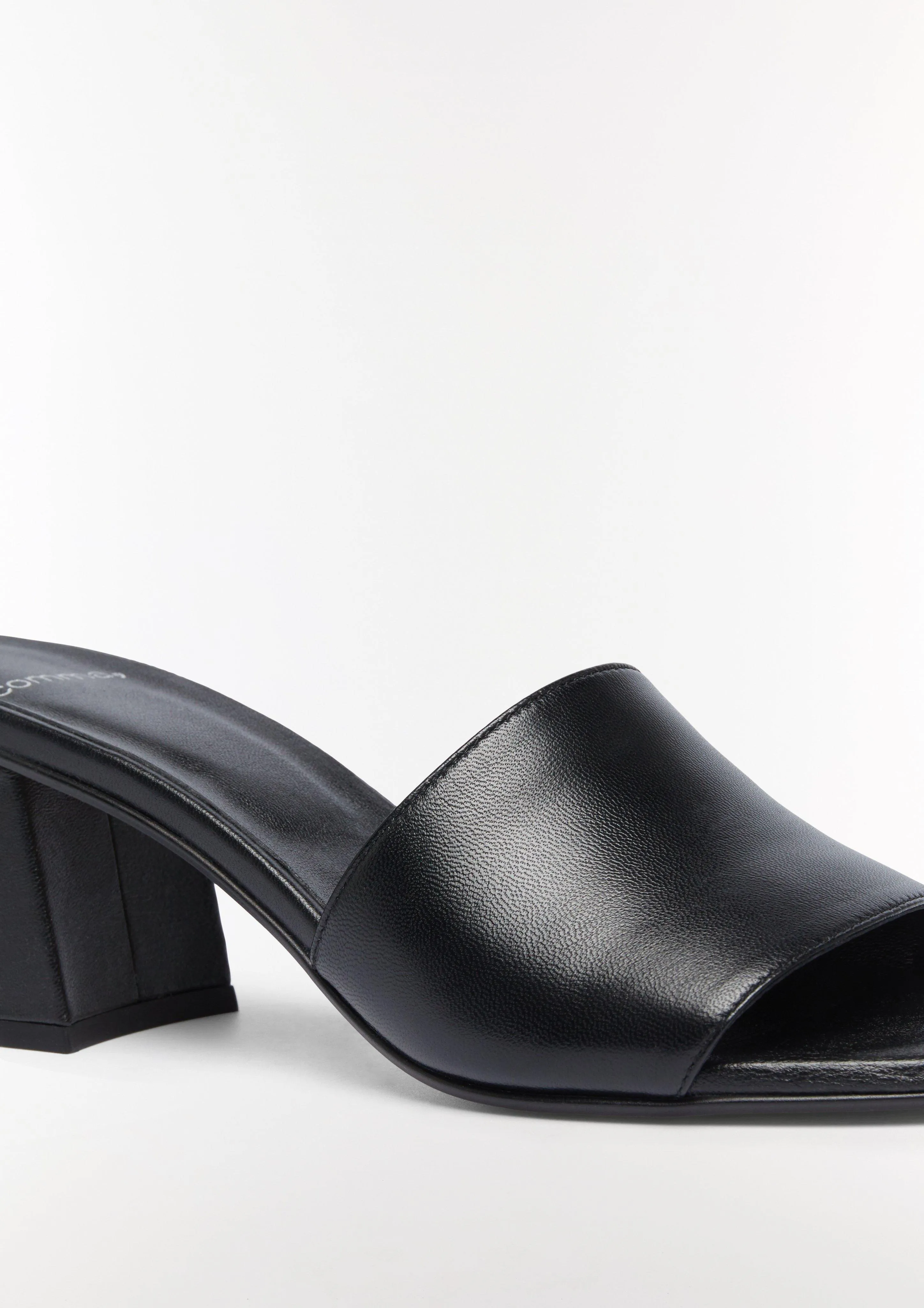 Leder-Sandalen mit Blockabsatz