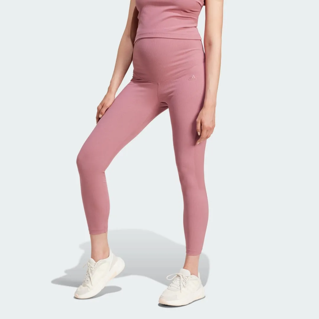 Leggings adidas Performance Ribbed High-Waist 7/8 (těhotenské) IZ4680