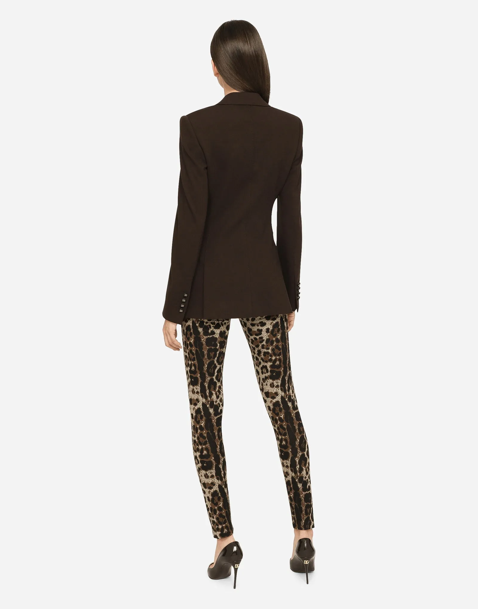 Leggings Dolce & Gabbana Jersey Leggings With Leopard Design FTCQKTFJGASS8350