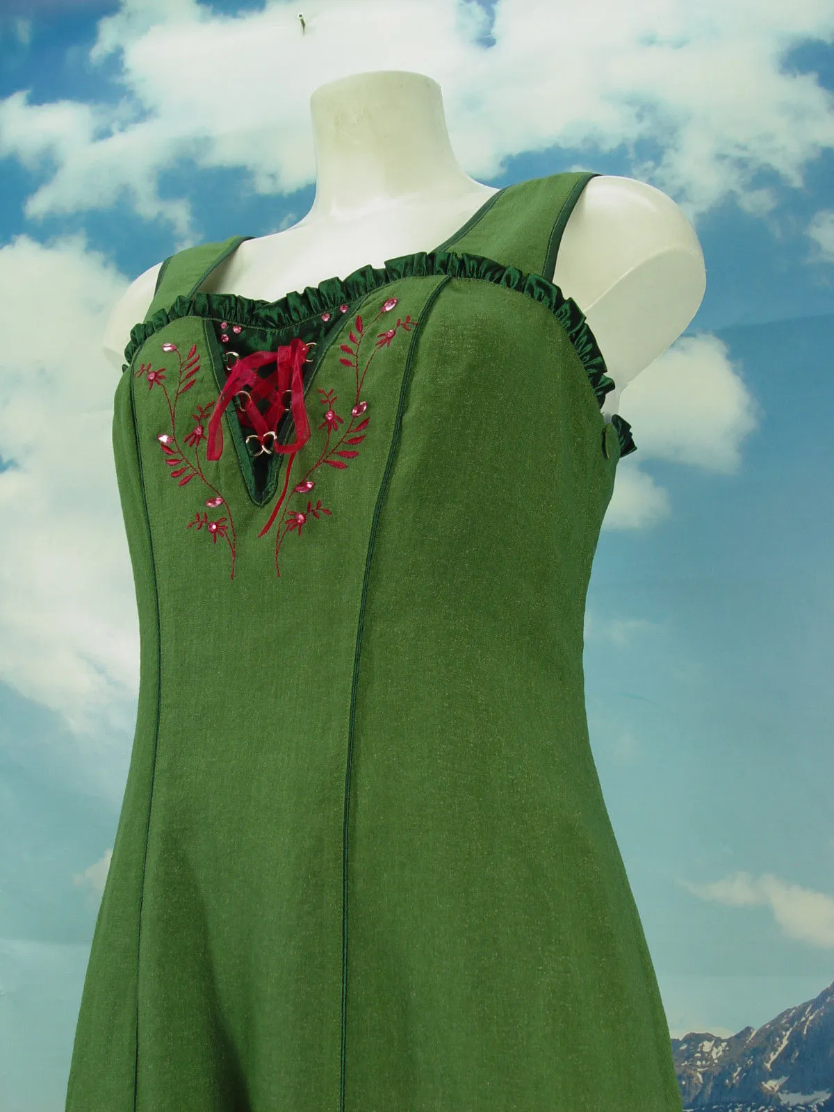 neuwertig SPIETH & WENSKY elegant Landhauskleid Dirndl ohne Schürze DK816 Gr.38