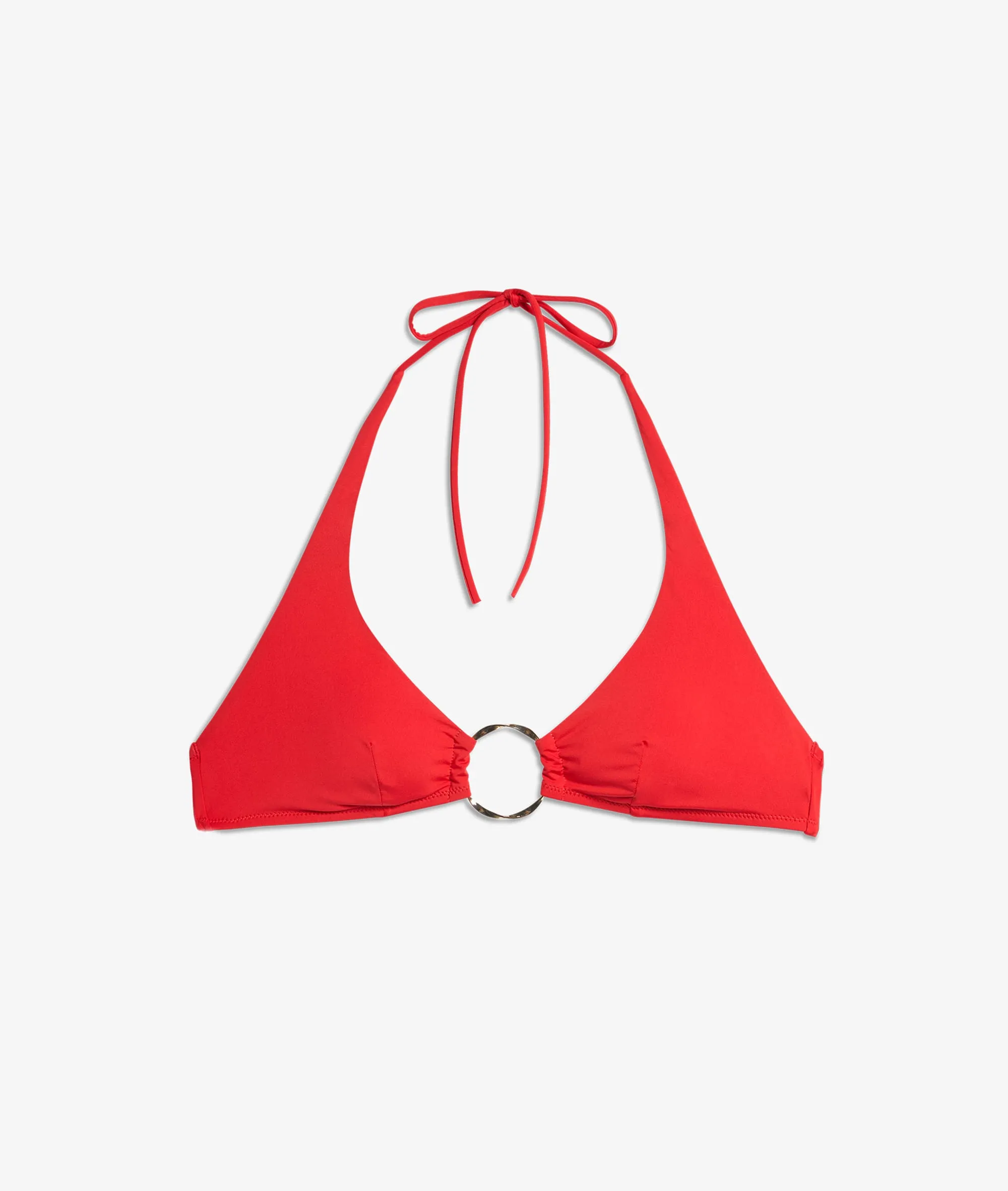 Triangel-Badeanzug Oberteil mit Ringdetail POLYESTER