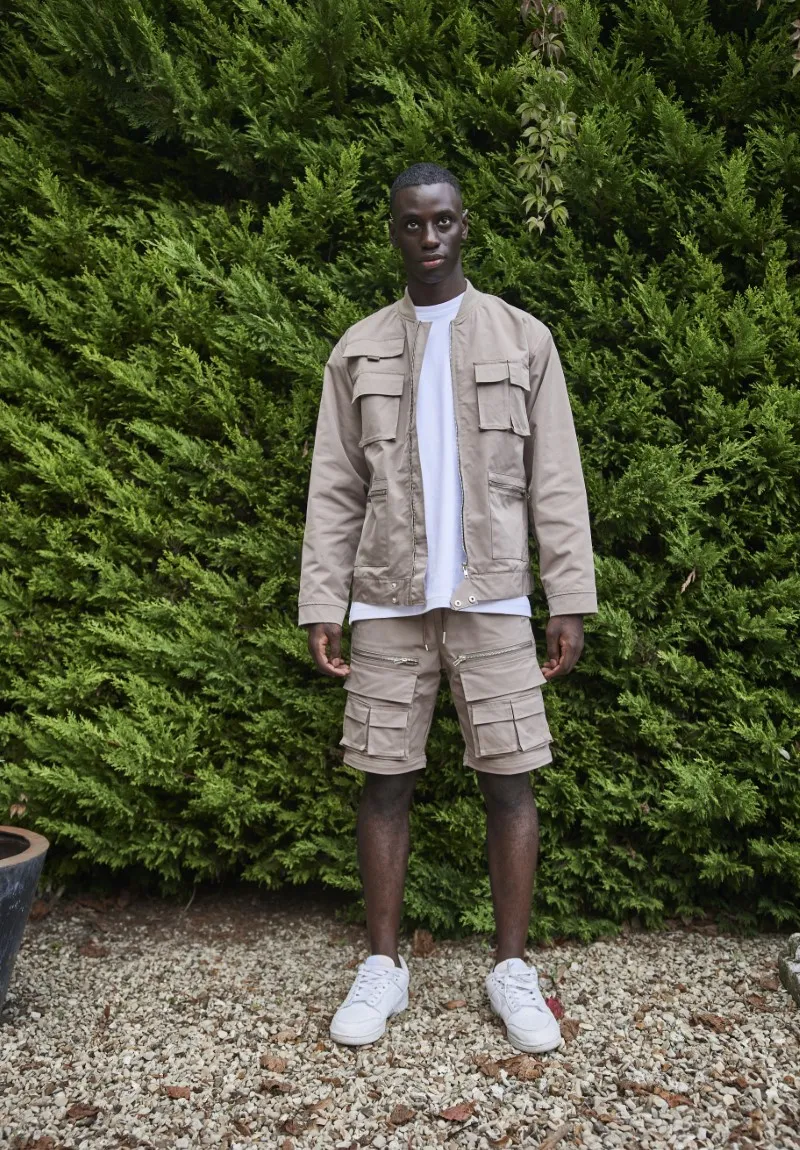 Utility-Bomberjacke mit mehreren Taschen