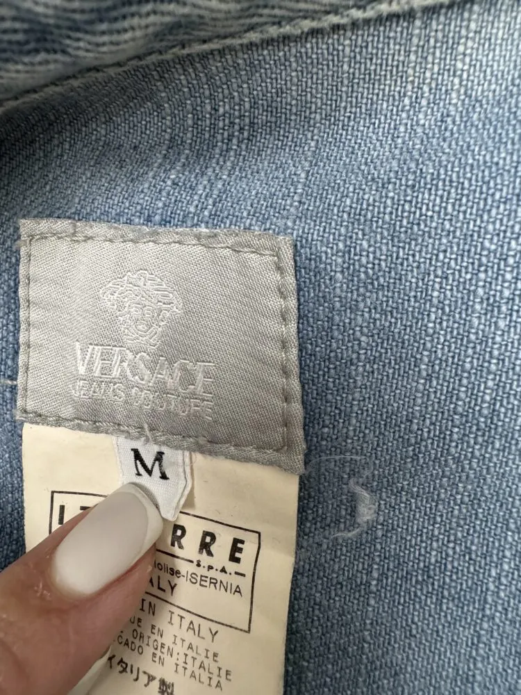 Vintage Versace Jeans Couture Ittiere Denim Jacke Damen 6576